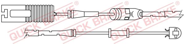 QUICK BRAKE Сигнализатор, износ тормозных колодок WS 0253 A